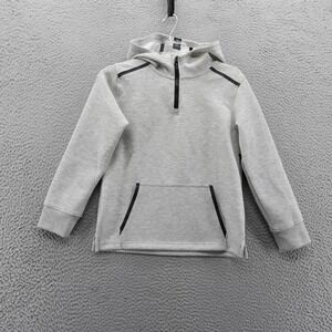 Wayside Kids Boys Gray Tech Fleece Quarter Zip Hoodie‎ Sweatshirt Size 10 NEW